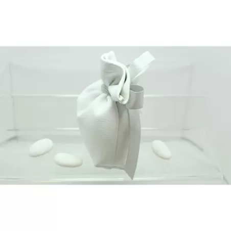 Sacchetto Matrimonio 2802 Ecopelle Ghiaccio Base Retta Liete Creazioni - 2