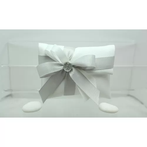Sacchetto Matrimonio 2804 Ecopelle Ghiaccio Busta Lettera Piccola Liete Creazioni - 1