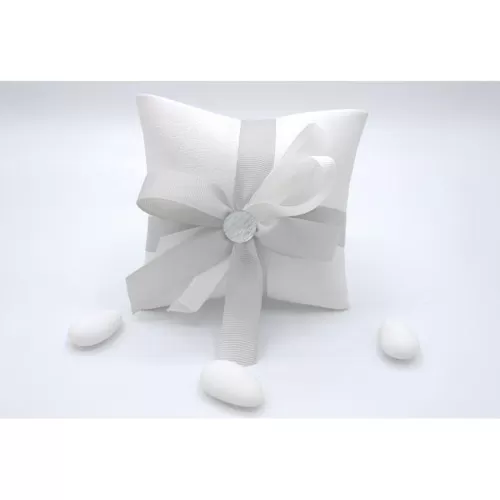 Sacchetto Matrimonio 2805 Ecopelle Ghiaccio Cuscino Grande Liete Creazioni - 1