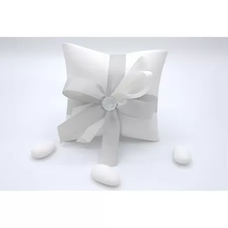 Sacchetto Matrimonio 2805 Ecopelle Ghiaccio Cuscino Grande Liete Creazioni - 1