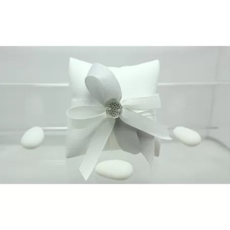 Sacchetto Matrimonio 2806 Ecopelle Ghiaccio Cuscino Piccolo Liete Creazioni - 1