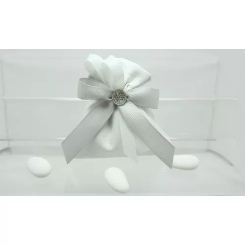 Sacchetto Matrimonio 2807 Ecopelle Ghiaccio Piccolo Liete Creazioni - 1