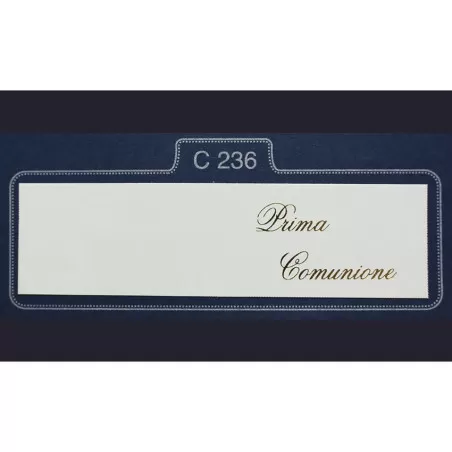 Confezione da 20 bigliettini con scritta prima comunione dorata C236 Alessia Partecipazioni - 1