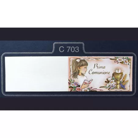 Confezione da 20 bigliettini prima comunione bimba che prega C703 Alessia Partecipazioni - 1