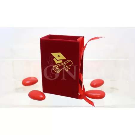 Libro laurea velluto rosso con tocco ETM - 1