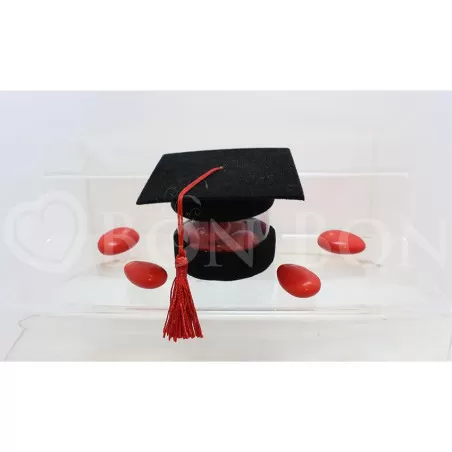 Tocco laurea nero in velluto e pvc ETM - 1