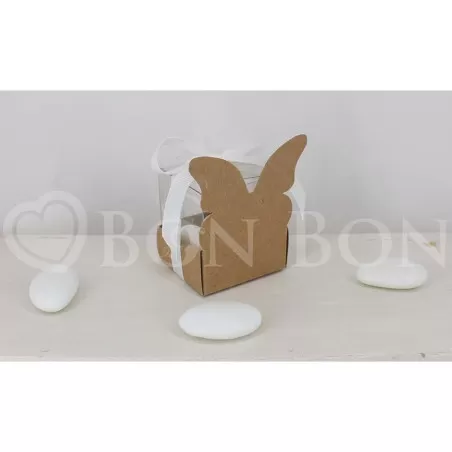 Astuccio Matrimonio portaconfetti Farfalla Cartoncino - 1