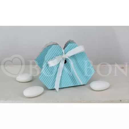 Fagottino Cartoncino Ondulato Celeste - 1