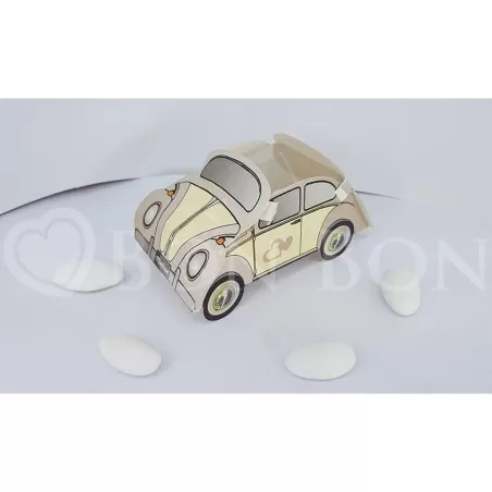 Astuccio portaconfetti maggiolino tortora - 1