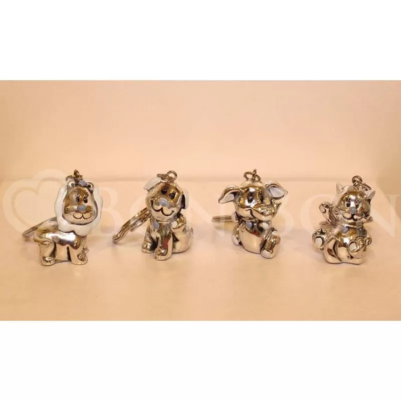 Portachiavi Animaletti Argentati Celeste Offerta Outlet - 1