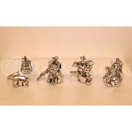 Portachiavi Animaletti Argentati Celeste Offerta Outlet - 1