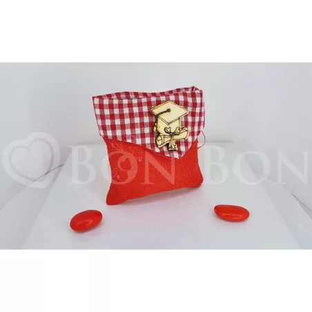 Sacchetto laurea applicazione tocco legno bustina Linea elle - 1