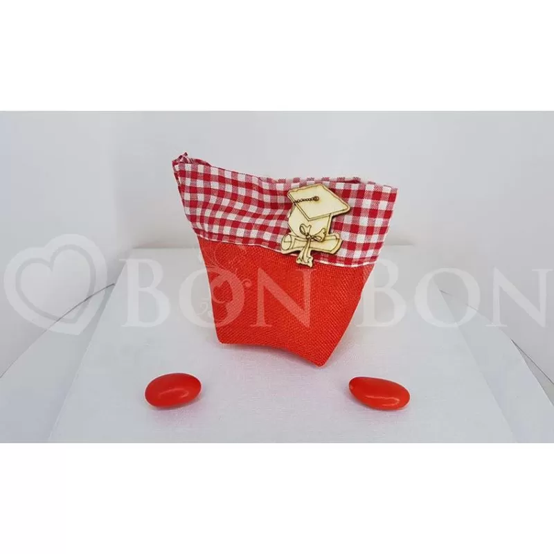 Sacchetto laurea applicazione tocco legno - 1