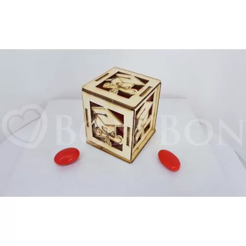 Scatolina Legno Tocco Laurea Linea elle - 1