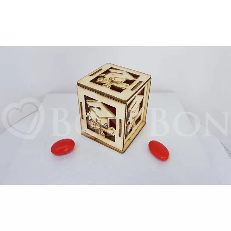 Scatolina Legno Tocco Laurea Linea elle - 1