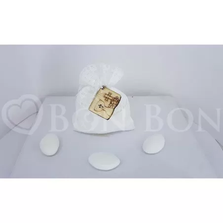 Sacchetto Prima Comunione Tessuto Avorio Con Applicazione Libro Linea elle - 1