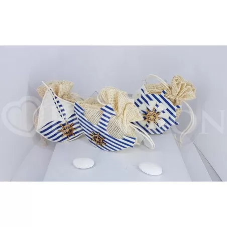 Scatolina Tessuto a Righe Prima Comunione Linea elle - 1