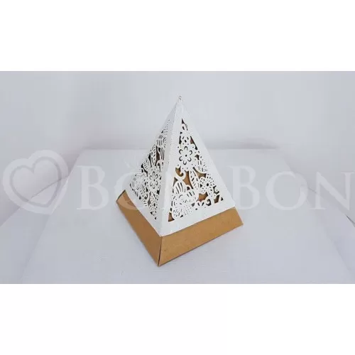 Scatolina Matrimonio Piramide Bicolore Linea elle - 1