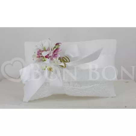 Sacchetto Matrimonio 3017 Lino e Merletto Bianco Busta Lettera Grande Liete Creazioni - 1