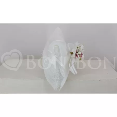Sacchetto Matrimonio 3017 Lino e Merletto Bianco Busta Lettera Grande Liete Creazioni - 2