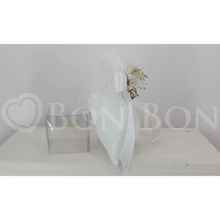 Sacchetto Matrimonio 3019 Lino e Merletto Sacchetto con Pizzo Liete Creazioni - 2