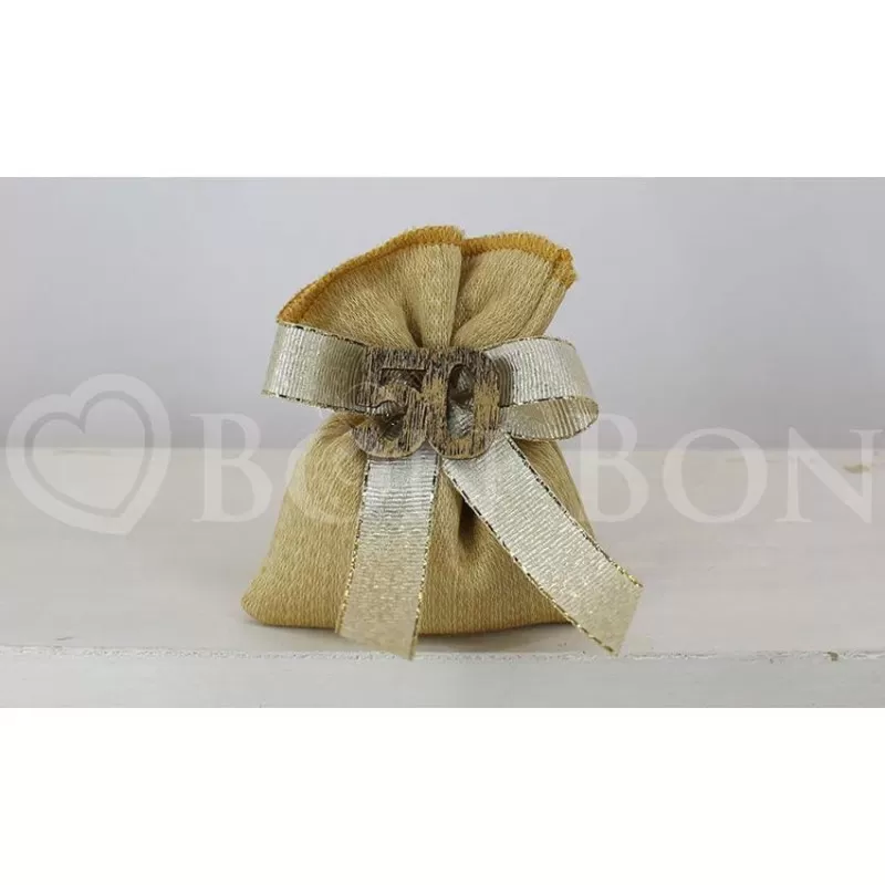 Sacchetto Nozze d´Oro Liete Creazioni Linea Rasatello Oro Sacchetto Mini Liete Creazioni - 1