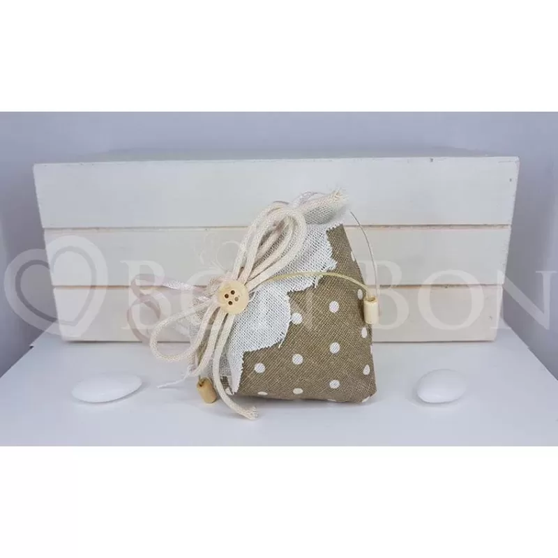 Sacchetto Matrimonio Fragola a Pois Tortora Star Import Italia - 1