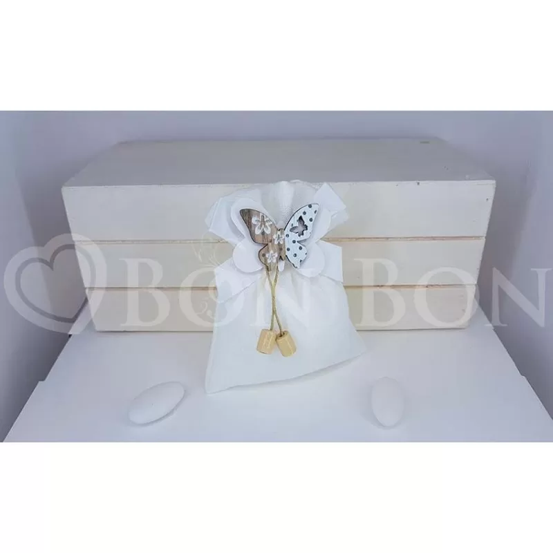 Sacchetto Matrimonio con Farfalla ACZ143/W Star Import Italia - 1