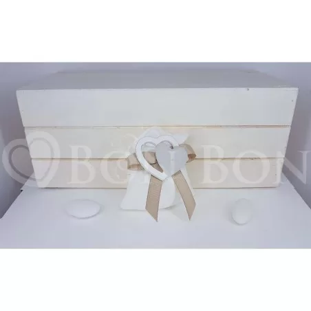 Bustina Rasetto Panna Con Applicazione Doppio Cuore Star Import Italia - 1