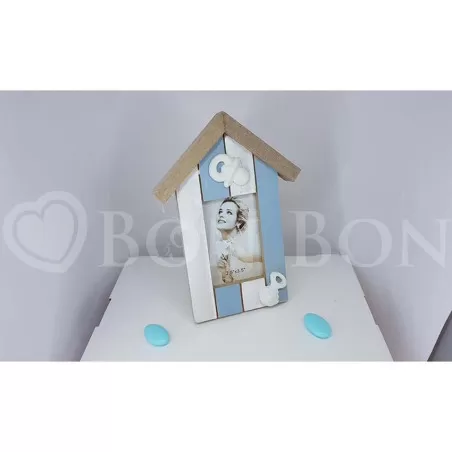 Bomboniera Nascita e Battesimo Portafoto Casetta Boy Star Import Italia - 1