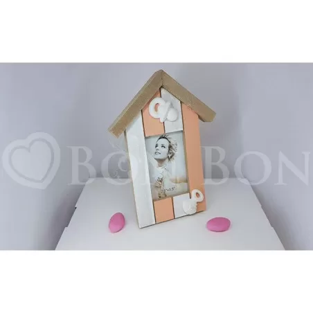 Bomboniera Nascita e Battesimo Portafoto Casetta Girl Star Import Italia - 1