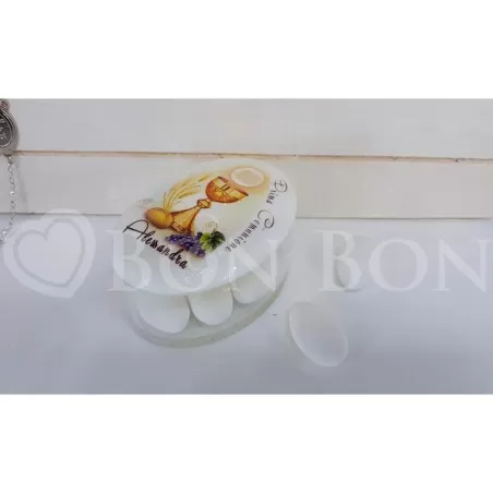 Scatolina Ovale Prima Comunione con Calice - 1