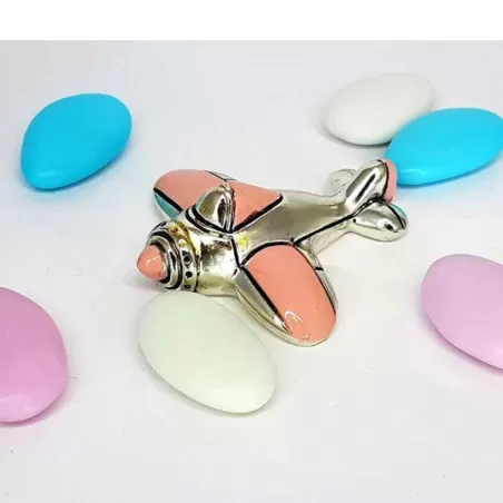 Bomboniera Prima Comunione Aereo Rosa - 1