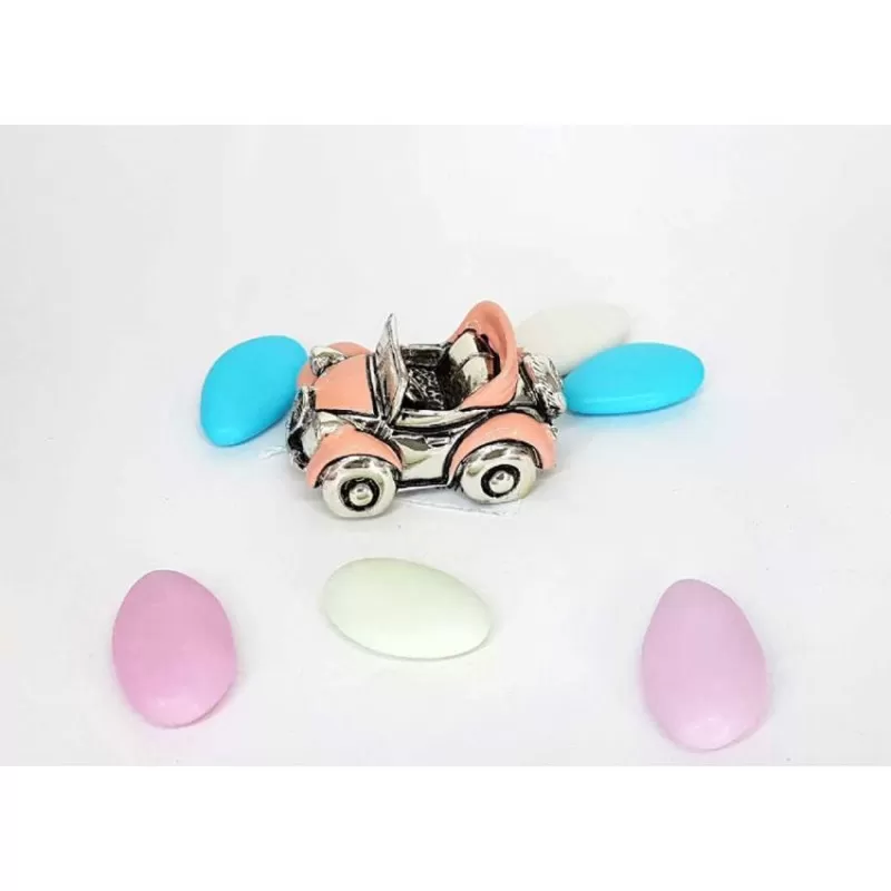 Bomboniera Prima Comunione Macchina Rosa - 1