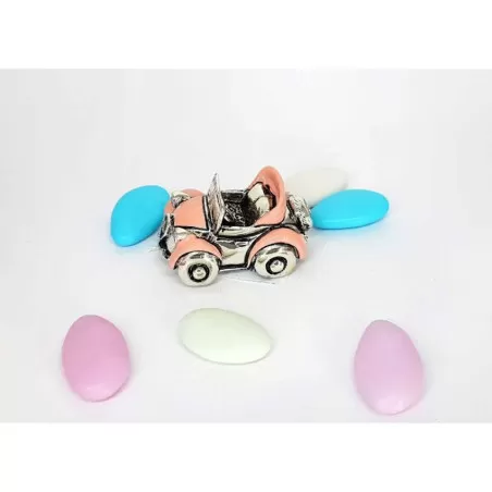 Bomboniera Prima Comunione Macchina Rosa - 1