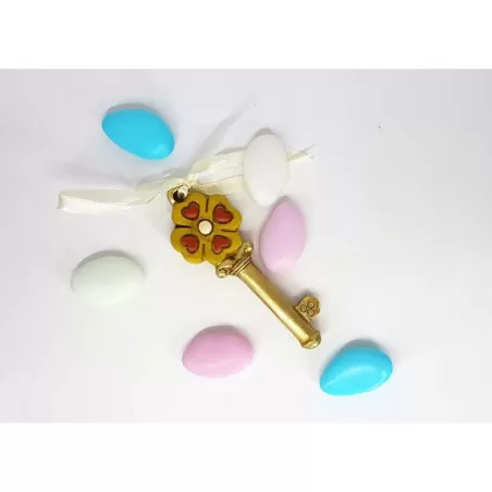 Bomboniera Prima Comunione Chiave Quadrifoglio - 1