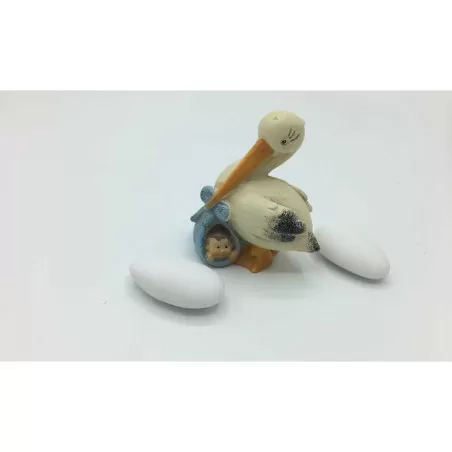 Bomboniera Outlet Cicogna Piccola Celeste - 1