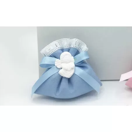 Sacchetto Nascita e Battesimo 3244 Bustina Celeste Liete Creazioni - 1