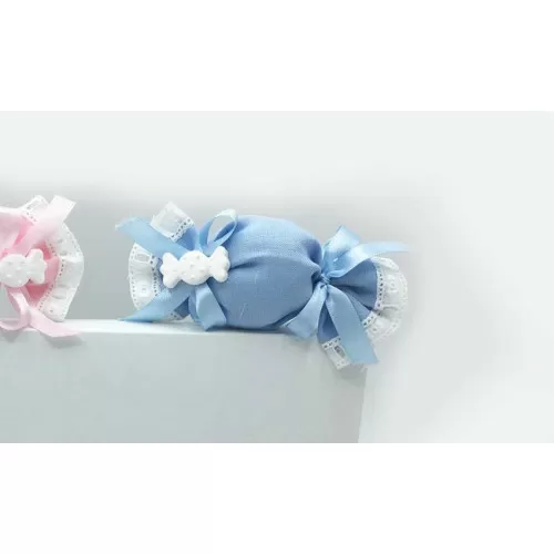 Sacchetto Nascita e Battesimo 3243 Caramella Celeste Liete Creazioni - 1