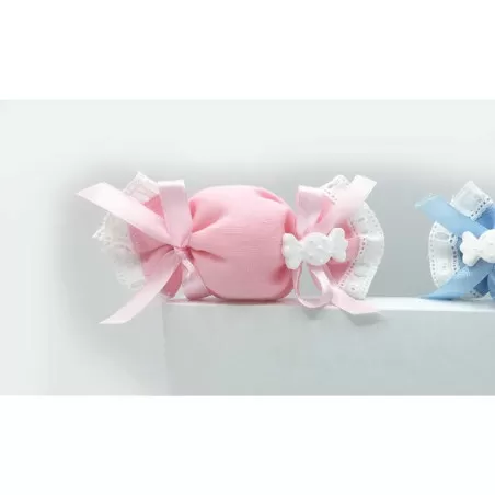 Sacchetto Nascita e Battesimo 3249 Caramella Rosa Liete Creazioni - 1