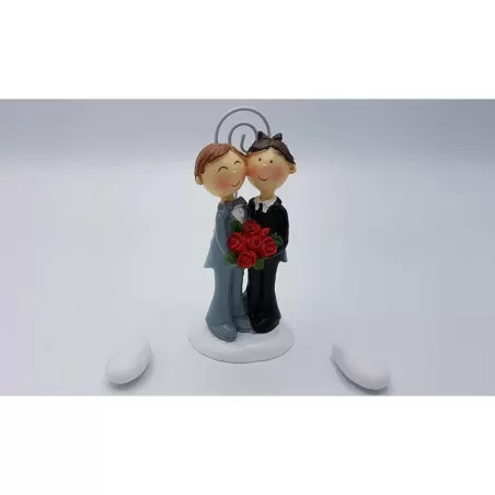 Bomboniera unione civile coppia ragazzi memo clip Emmebi - 1