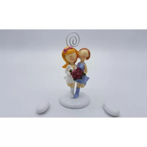 Bomboniera unione civile coppia ragazze memo clip Emmebi - 1