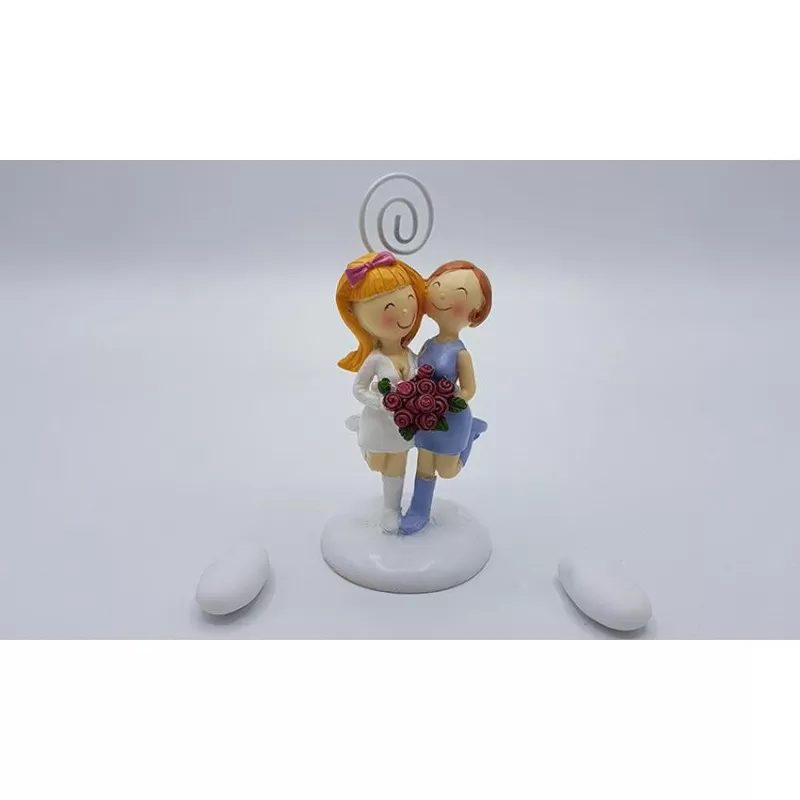 Bomboniera unione civile coppia ragazze memo clip Emmebi - 1