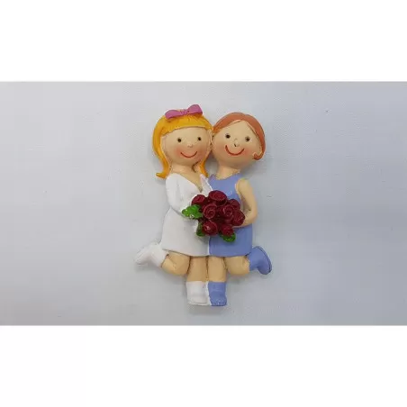 Bomboniera unione civile coppia ragazze magnete Emmebi - 1