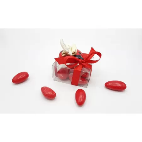 Scatolina laurea astuccio 5x5x3 pvc con appoggino coccinella - 1