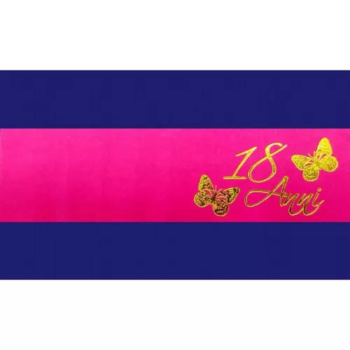 Confezione da 20 bigliettini per 18 compleanno fuxia Alessia Partecipazioni - 1