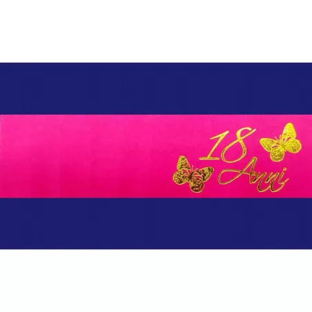 Confezione da 20 bigliettini per 18 compleanno fuxia Alessia Partecipazioni - 1