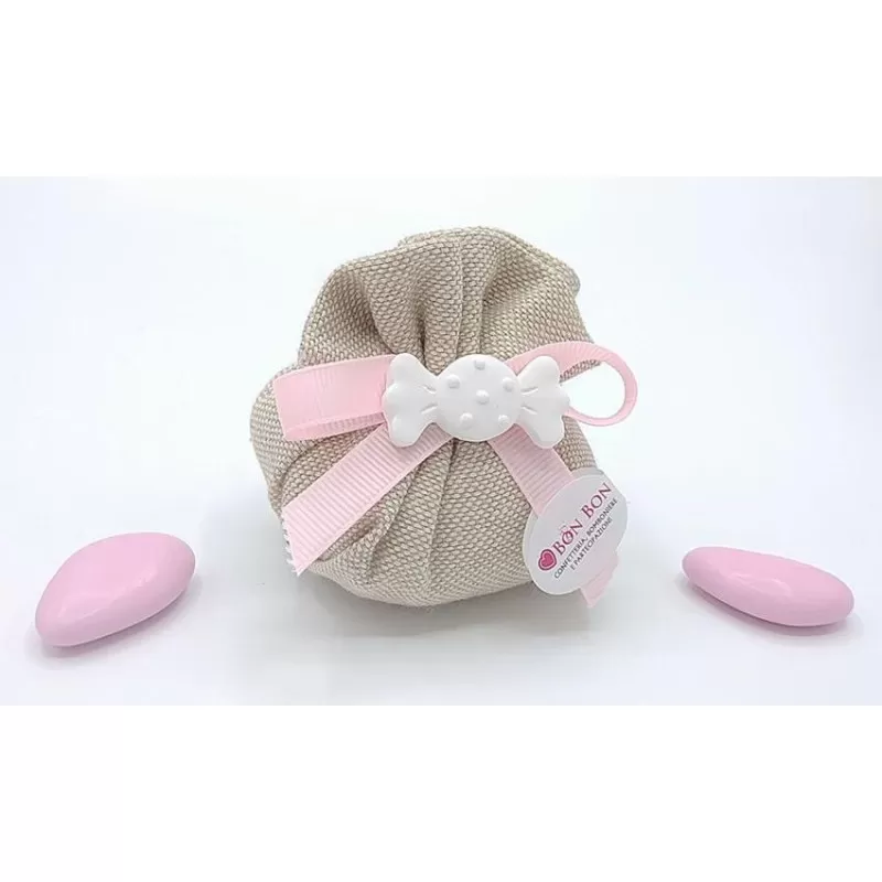 Sacchetto nascita e battesimo fagottino tela mare Liete Creazioni - 1