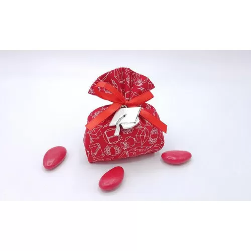 Sacchetto laurea tabor con applicazione bagno argento a scelta Tabor - 1