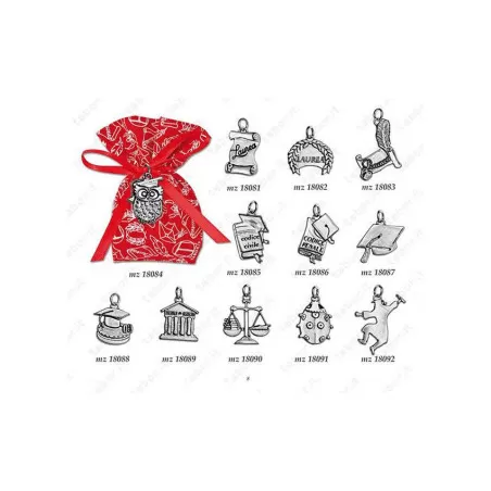 Sacchetto laurea tabor con applicazione bagno argento a scelta Tabor - 3